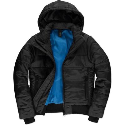 B&C, Damen, Winterjacken, Daunenjacke mit Kapuze, Damen, Blau, Schwarz, (L) B&C, Damen, Winterjacken, Daunenjacke mit Kapuze, Damen, Blau, Schwarz, (L)