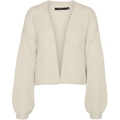 Vero Moda, Damen, Pullover, V-Ausschnitt Ballonärmel Strickjacke Strickjacke, Weiss, (M) Vero Moda, Damen, Pullover, V-Ausschnitt Ballonärmel Strickjacke Strickjacke, Weiss, (M)