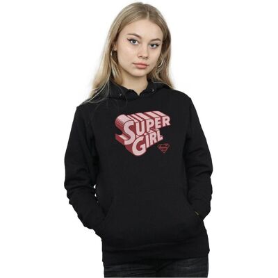 Dc Comics, Damen, Pullover, Supergirl Retro Logo Kapuzenpullover, Schwarz, (M) Dc Comics, Damen, Pullover, Supergirl Retro Logo Kapuzenpullover, Schwarz, (M)