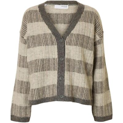 Selected, Damen, Pullover, Wollmix Strickjacke, Grau, (XS) Selected, Damen, Pullover, Wollmix Strickjacke, Grau, (XS)
