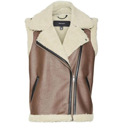 Vero Moda, Damen, Westen, Vmkay Waistcoat Boo, Braun, (M) Vero Moda, Damen, Westen, Vmkay Waistcoat Boo, Braun, (M)
