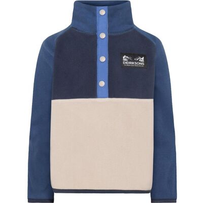 Didriksons, Unisex, Pullover, Kid's Monte Half-Buttoned 4, Beige, Blau, (98) Didriksons, Unisex, Pullover, Kid's Monte Half-Buttoned 4, Beige, Blau, (98)