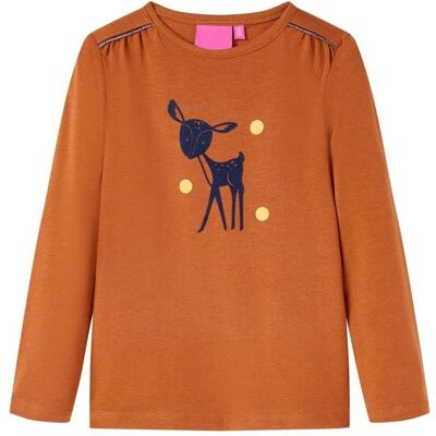 vidaXL Jungen, Shirts, Kinder-Langarmshirt Cognac 116,Material: 95 % Baumwolle. 5, Braun, (116) vidaXL Jungen, Shirts, Kinder-Langarmshirt Cognac 116,Material: 95 % Baumwolle. 5, Braun, (116)