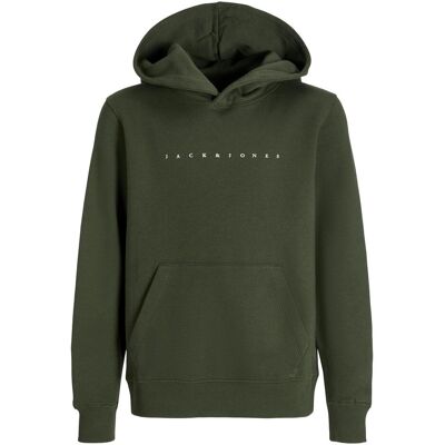 Jack & Jones, Jungen, Pullover, Jjestar Jj Sweat Hood Noos Jnr, Grün, (152) Jack & Jones, Jungen, Pullover, Jjestar Jj Sweat Hood Noos Jnr, Grün, (152)
