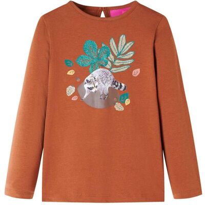 vidaXL Jungen, Shirts, Kinder-Langarmshirt Cognac 140,Material: 95 % Baumwolle. 5, Braun, (140) vidaXL Jungen, Shirts, Kinder-Langarmshirt Cognac 140,Material: 95 % Baumwolle. 5, Braun, (140)
