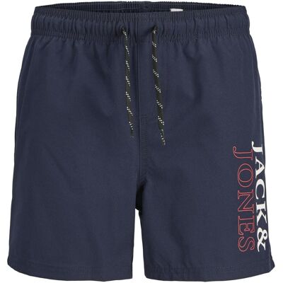 Jack & Jones, Jungen, Badehosen, Jpstmaui Jjswim Double Logo Akm Sn Jnr, Blau, (152) Jack & Jones, Jungen, Badehosen, Jpstmaui Jjswim Double Logo Akm Sn Jnr, Blau, (152)