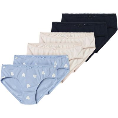 Name it, Mädchen, Unterhosen, Nkfbriefs 6p Hearts Noos, Blau, (6er Pack, 146, 152) Name it, Mädchen, Unterhosen, Nkfbriefs 6p Hearts Noos, Blau, (6er Pack, 146, 152)