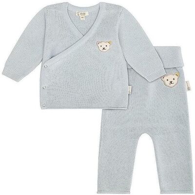 Steiff, Strampler, Baby Set Strickjacke und Strickhose 2 teilig, Blau, (74) Steiff, Strampler, Baby Set Strickjacke und Strickhose 2 teilig, Blau, (74)
