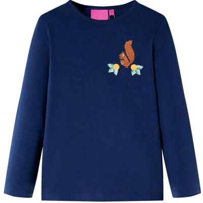 vidaXL Jungen, Shirts, Kinder-Langarmshirt Marineblau 116,Material: 95 % Baumwolle, Blau, (116) vidaXL Jungen, Shirts, Kinder-Langarmshirt Marineblau 116,Material: 95 % Baumwolle, Blau, (116)