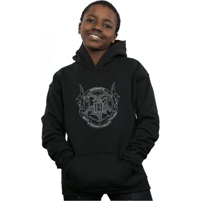 Harry Potter, Jungen, Pullover, Hogwarts Seal Kapuzenpullover Jungen, Schwarz, (152, 158) Harry Potter, Jungen, Pullover, Hogwarts Seal Kapuzenpullover Jungen, Schwarz, (152, 158)