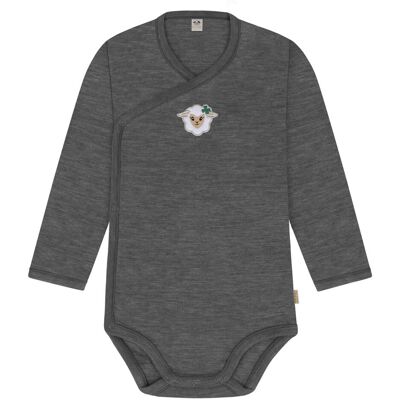 Normani, Babybodys, 3er Set Baby-Body Wickelbody Langarm Toddler-Bodysuit aus Merinowolle - 9357, Beige, Grau, Blau, (80) Normani, Babybodys, 3er Set Baby-Body Wickelbody Langarm Toddler-Bodysuit aus Merinowolle - 9357, Beige, Grau, Blau, (80)
