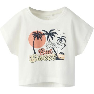Name it, Mädchen, Shirts, Nkfvilma Capsl Crop Top F1 Noos, Weiss, (122, 128) Name it, Mädchen, Shirts, Nkfvilma Capsl Crop Top F1 Noos, Weiss, (122, 128)