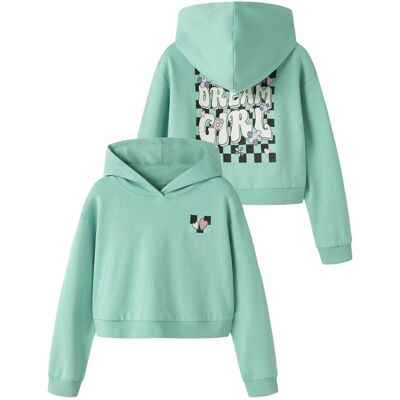 Name it, Mädchen, Pullover, Nkftara Ls Crop Rlx Swe Wh Bru Ps Noos, Grün, Blau, (158, 164) Name it, Mädchen, Pullover, Nkftara Ls Crop Rlx Swe Wh Bru Ps Noos, Grün, Blau, (158, 164)