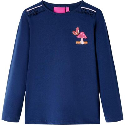 vidaXL Mädchen, Shirts, Kinder-Langarmshirt Marineblau 128,Material: 95 % Baumwolle, Blau, (128) vidaXL Mädchen, Shirts, Kinder-Langarmshirt Marineblau 128,Material: 95 % Baumwolle, Blau, (128)