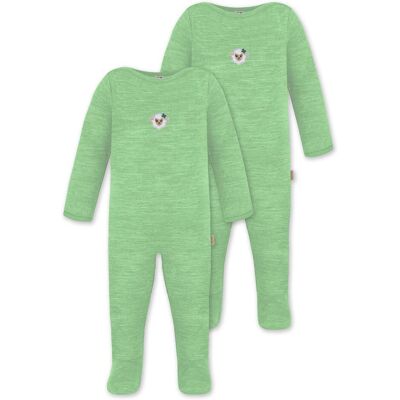 Normani, Unisex, Strampler, 2er Pack Baby Merino Strampler „Levin" - 9411, Grün, (56, 62, 68, 74, 80, 86, 92, 98) Normani, Unisex, Strampler, 2er Pack Baby Merino Strampler „Levin" - 9411, Grün, (56, 62, 68, 74, 80, 86, 92, 98)