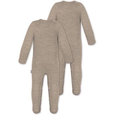 Normani, Strampler, 2er Pack Baby Merino Strampler „Levin" - 9411, Beige, (56, 62, 68, 74, 80, 86, 92, 98) Normani, Strampler, 2er Pack Baby Merino Strampler „Levin" - 9411, Beige, (56, 62, 68, 74, 80, 86, 92, 98)