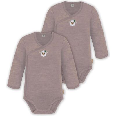 Normani, Babybodys, 2er Pack Doppelpack Baby-Body Merino Wickelbody Bodysuit Langarm - 9343, Rosa, (74) Normani, Babybodys, 2er Pack Doppelpack Baby-Body Merino Wickelbody Bodysuit Langarm - 9343, Rosa, (74)