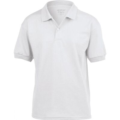 Gildan Jugend Polo - Klassischer Schnitt - Weiß - Poloshirt Gildan Jugend Polo - Klassischer Schnitt - Weiß - Poloshirt