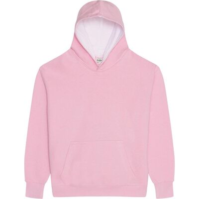 Just Hoods, Unisex, Pullover, Kids' Varsity Hoodie, Mehrfarbig, Pink, Weiss, (104, 116, 128, 140, 152, 164, 86, 92, 98) Just Hoods, Unisex, Pullover, Kids' Varsity Hoodie, Mehrfarbig, Pink, Weiss, (104, 116, 128, 140, 152, 164, 86, 92, 98)