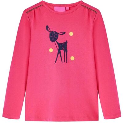 vidaXL Mädchen, Shirts, Kinder-Langarmshirt Knallrosa 104,Material: 95 % Baumwolle, Rosa, (104) vidaXL Mädchen, Shirts, Kinder-Langarmshirt Knallrosa 104,Material: 95 % Baumwolle, Rosa, (104)