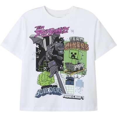 Name it, Jungen, Shirts, Nkmjahi Minecraft Nreg Ss Top Noos Bfu, Weiss, (146, 152) Name it, Jungen, Shirts, Nkmjahi Minecraft Nreg Ss Top Noos Bfu, Weiss, (146, 152)