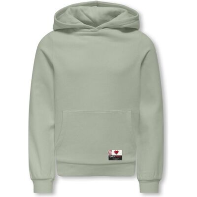 Only, Mädchen, Pullover, Kognoomi-Vinta Label Ls Hood Cs Swt Noos, Grau, (122, 128) Only, Mädchen, Pullover, Kognoomi-Vinta Label Ls Hood Cs Swt Noos, Grau, (122, 128)