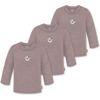 Normani, Babybodys, 3er Pack Baby Merino Longsleeve „Taupo" - 9467, Rosa, (104, 110, 116, 62, 68, 74, 80, 86, 92, 98) Normani, Babybodys, 3er Pack Baby Merino Longsleeve „Taupo" - 9467, Rosa, (104, 110, 116, 62, 68, 74, 80, 86, 92, 98)