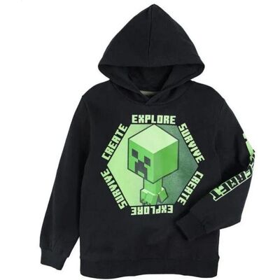 Procos, Jungen, Pullover, Minecraft Kinderpullover 6-12 Jahre, Schwarz, Grau, (116, 128, 134, 140, 152) Procos, Jungen, Pullover, Minecraft Kinderpullover 6-12 Jahre, Schwarz, Grau, (116, 128, 134, 140, 152)
