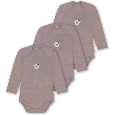 Normani, Babybodys, 3er Pack Baby Merino Body Langarm „Auckland" - 9379, Rosa, (56, 62, 68, 74, 80, 86, 92, 98) Normani, Babybodys, 3er Pack Baby Merino Body Langarm „Auckland" - 9379, Rosa, (56, 62, 68, 74, 80, 86, 92, 98)