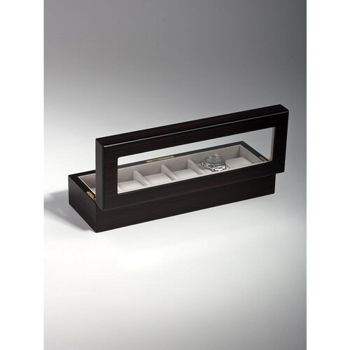 Rothenschild, Uhrenbox + Schmuckaufbewahrung, Uhrenschatulle RS-1087-6E fuer 6 Uhren ebony, Braun