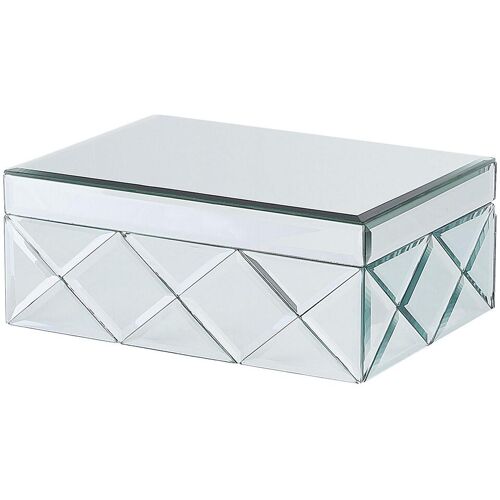 Beliani, Uhrenbox + Schmuckaufbewahrung, Gorron, Silber