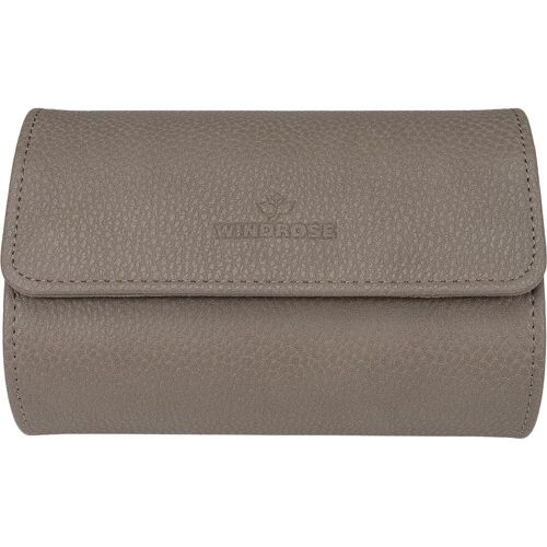 Windrose, Uhrenbox + Schmuckaufbewahrung, Reise-Uhrenetui (2 Uhren) beige, Beige