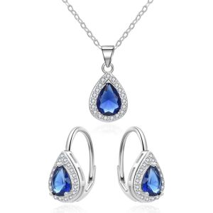 Beneto, Schmuck Set, Charming silver jewellery set with AGSET361R zirconia (pendant. chain. earrings), Silber Beneto, Schmuck Set, Charming silver jewellery set with AGSET361R zirconia (pendant. chain. earrings), Silber