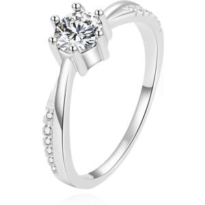 Beneto, Ring, Beautiful silver ring with clear zircons AGG304L - Circuit: 56 mm (L), (56, 925 Silber) Beneto, Ring, Beautiful silver ring with clear zircons AGG304L - Circuit: 56 mm (L), (56, 925 Silber)