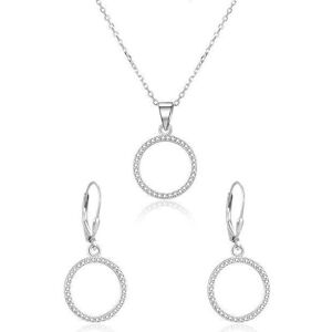 Beneto, Schmuck Set, Silberschmuck-Set Kreis AGSET66RL (Halskette, Ohrringe), Silber Beneto, Schmuck Set, Silberschmuck-Set Kreis AGSET66RL (Halskette, Ohrringe), Silber