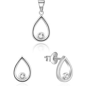 Beneto, Ohrringe, Gentle jewelry set with zircons AGSET252L (pendant, earrings) Beneto, Ohrringe, Gentle jewelry set with zircons AGSET252L (pendant, earrings)