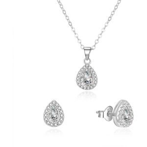 Beneto, Schmuck Set, Dazzling Jewelry Set with Zircons AGSET188R (Necklace, Earrings) Beneto, Schmuck Set, Dazzling Jewelry Set with Zircons AGSET188R (Necklace, Earrings)