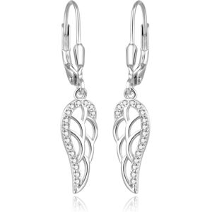 Beneto, Ohrringe, Elegant silver earrings with clear zircons Angel wings AGUC2585L (L) Beneto, Ohrringe, Elegant silver earrings with clear zircons Angel wings AGUC2585L (L)