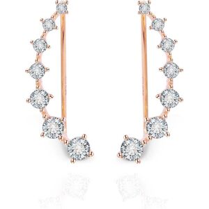 Beneto, Ohrringe, Bronze longitudinal earrings with clear crystals AGU2712-RG (L) Beneto, Ohrringe, Bronze longitudinal earrings with clear crystals AGU2712-RG (L)