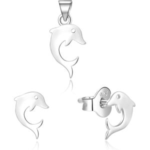Beneto, Ohrringe, Silver Jewelry Set Dolphins Agset223l Pendant Earrings, (Silber) Beneto, Ohrringe, Silver Jewelry Set Dolphins Agset223l Pendant Earrings, (Silber)