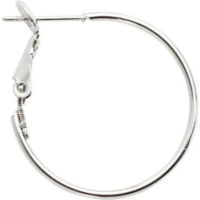 Creativ Company, Ohrringe, Ohrring Rund, versilbert 25 mm, 8 Stück, (Metall) Creativ Company, Ohrringe, Ohrring Rund, versilbert 25 mm, 8 Stück, (Metall)