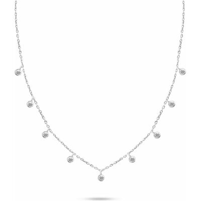 Brilio, Halsschmuck, Silver - Silver necklace with clear zircons NCL60Wa, (Silber) Brilio, Halsschmuck, Silver - Silver necklace with clear zircons NCL60Wa, (Silber)