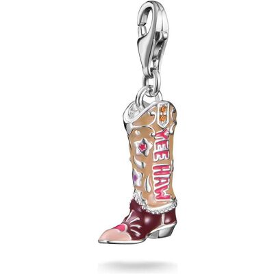 Thomas Sabo, Kettenanhänger, Charm-Anhänger Cowboy Stiefel Silber, (Emaille, Silber 925) Thomas Sabo, Kettenanhänger, Charm-Anhänger Cowboy Stiefel Silber, (Emaille, Silber 925)
