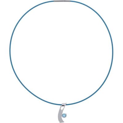 Xen, Ring, Omegareif mit Anhänger Swiss Blue Topas, (45, 925 Silber) Xen, Ring, Omegareif mit Anhänger Swiss Blue Topas, (45, 925 Silber)
