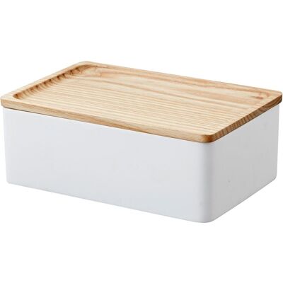 Yamazaki, Uhrenbox + Schmuckaufbewahrung, Schmuck-Aufbewahrungsbox RIN, Weiss, Braun Yamazaki, Uhrenbox + Schmuckaufbewahrung, Schmuck-Aufbewahrungsbox RIN, Weiss, Braun