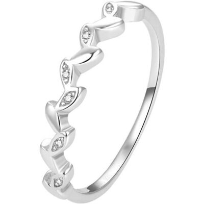 Beneto, Ring, Charming silver ring with clear zircons AGG389 - Circuit: 52 mm (L), (52, 925 Silber) Beneto, Ring, Charming silver ring with clear zircons AGG389 - Circuit: 52 mm (L), (52, 925 Silber)