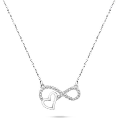Brilio, Halsschmuck, Silver - Delicate Silver Necklace Infinity NCL54W, (Silber) Brilio, Halsschmuck, Silver - Delicate Silver Necklace Infinity NCL54W, (Silber)
