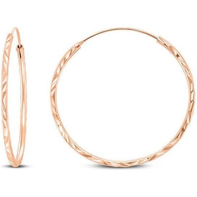 Brilio, Ohrringe, Silver - Brushed bronze hoop earrings EA01R - Diameter: 6 cm, (Bronze, Silber) Brilio, Ohrringe, Silver - Brushed bronze hoop earrings EA01R - Diameter: 6 cm, (Bronze, Silber)