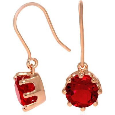 Xen, Ohrringe, Ohrhänger mit Red HT-Quarz ca. 3,78 ct. rosèvergoldet, (925 Sterling Silber) Xen, Ohrringe, Ohrhänger mit Red HT-Quarz ca. 3,78 ct. rosèvergoldet, (925 Sterling Silber)