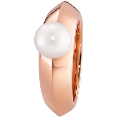 Xen, Ring, Ring mit Perle 8 mm weiss - rosè vergoldet, (52) Xen, Ring, Ring mit Perle 8 mm weiss - rosè vergoldet, (52)